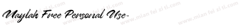 Naylah Free Personal Use字体转换